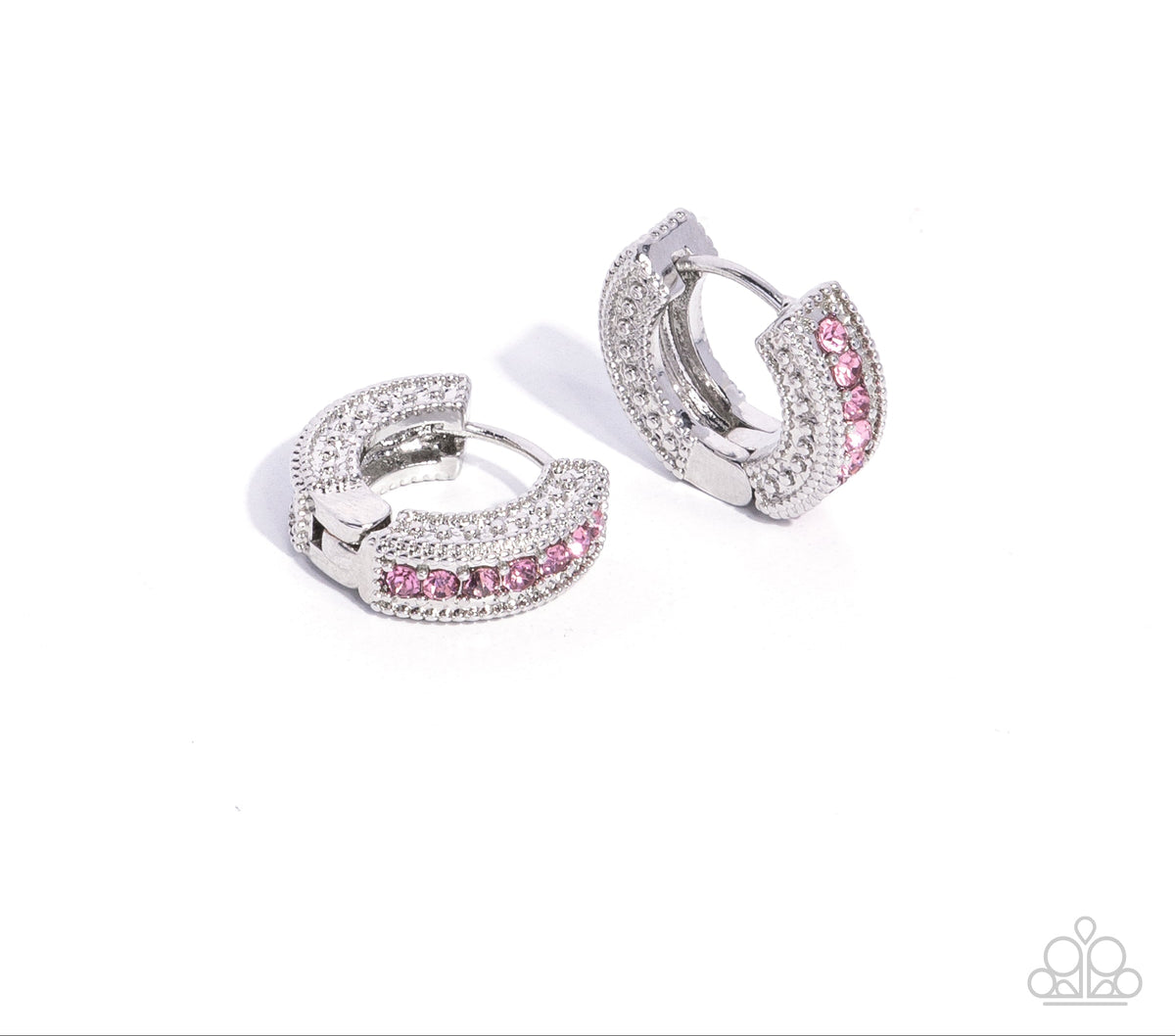 Weightless Whimsy Pink Hinge Hoops