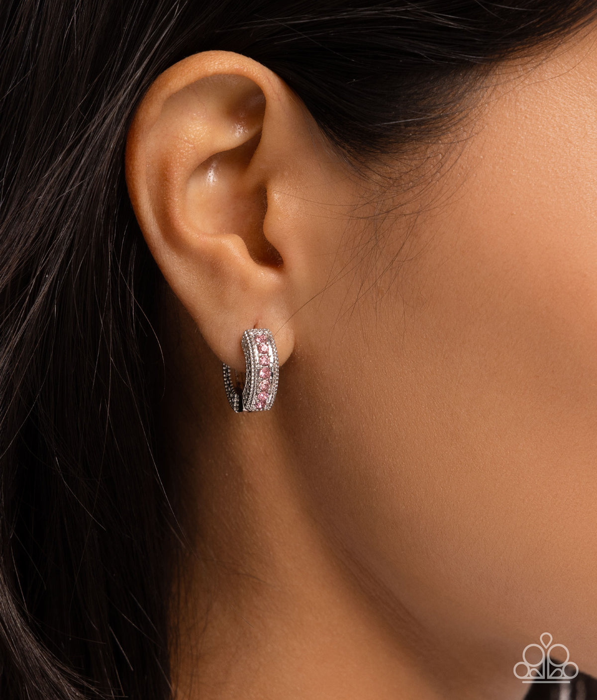Weightless Whimsy Pink Hinge Hoops