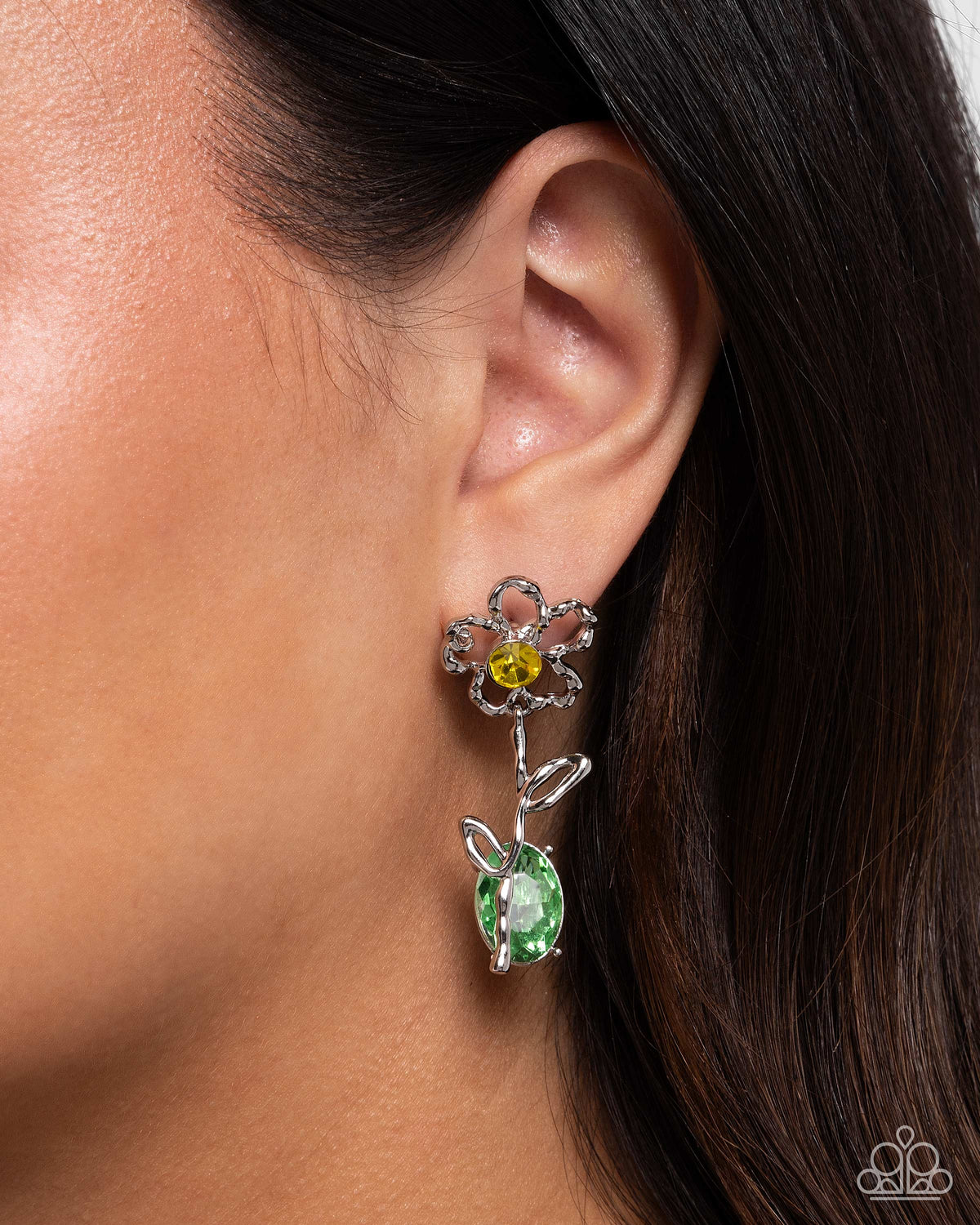 Whimsical Welcome Yellow Earrings