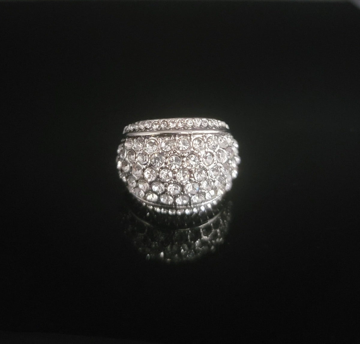 Running OFF SPARKLE White Ring