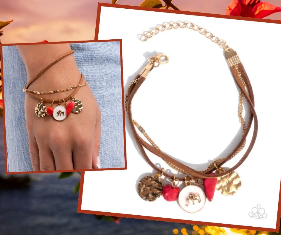 Serene Stroll Red Bracelet