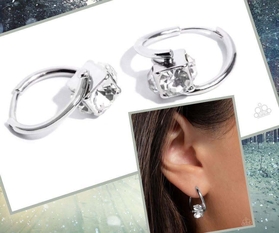 Luminescent Lighthouse White Hinge Hoops
