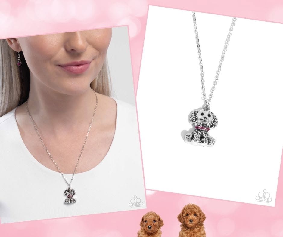 Poodle Pizzazz Pink Necklace