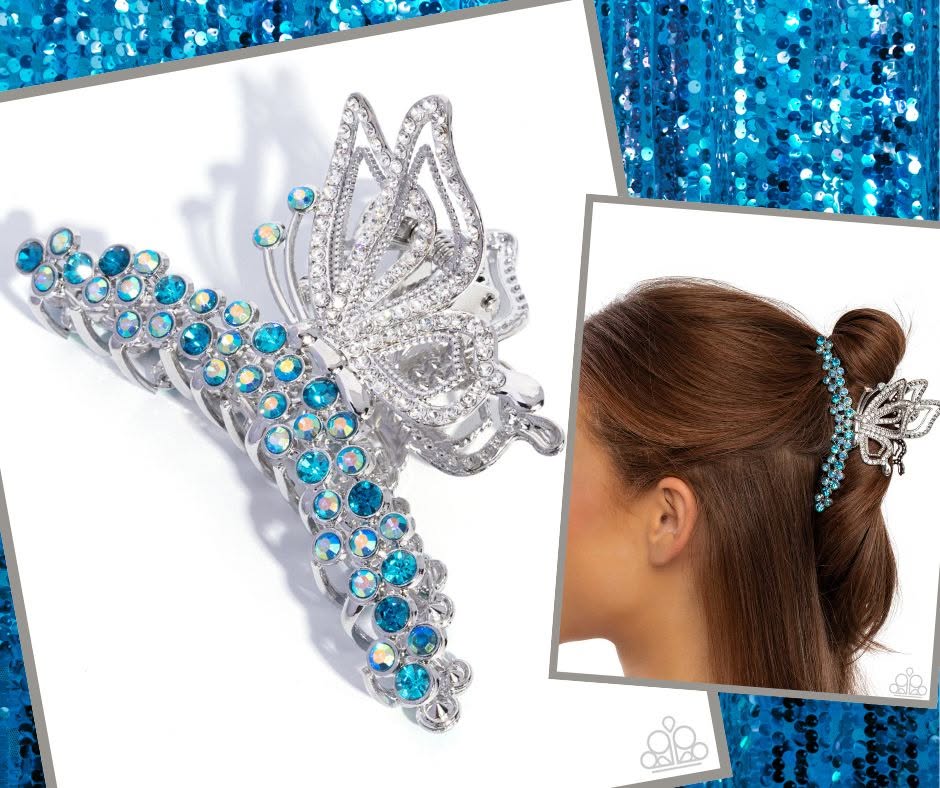 Admirable Administration Blue Hair Clip