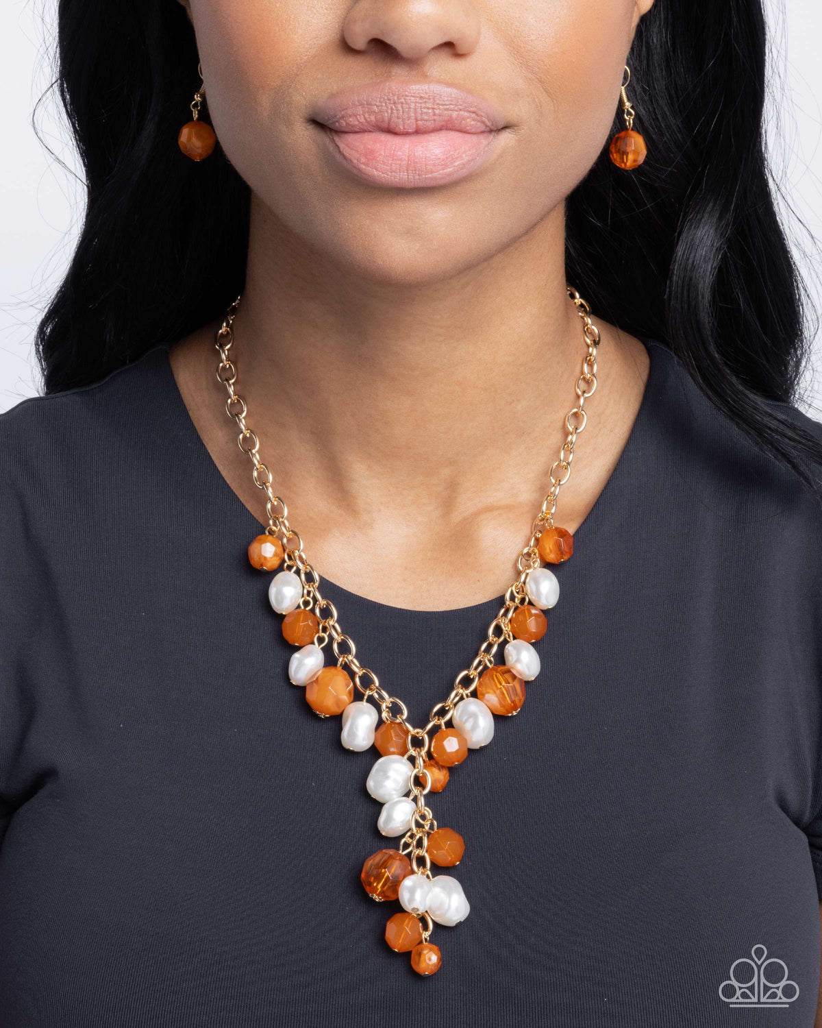 Beehive Barrage Orange Necklace