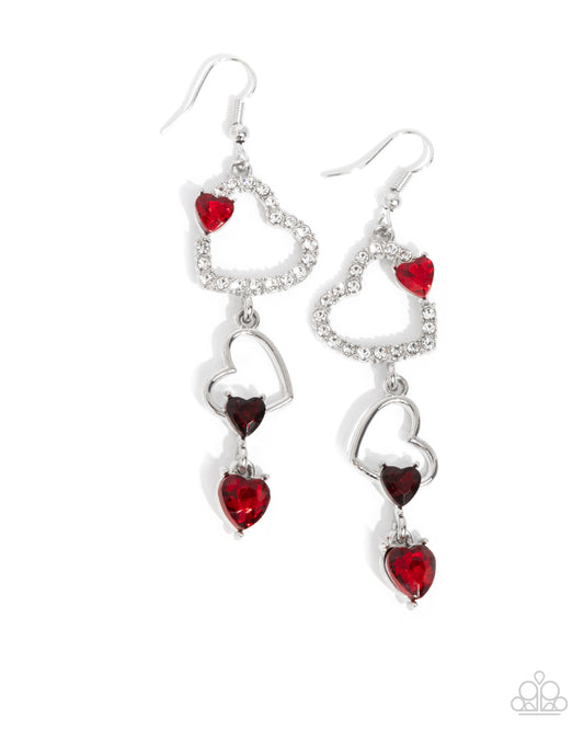 Courting Cascade Red Earrings