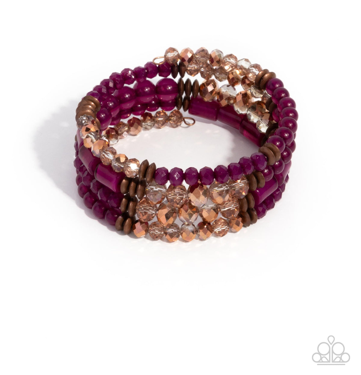 Defaced Dance Purple Coil Bracelet