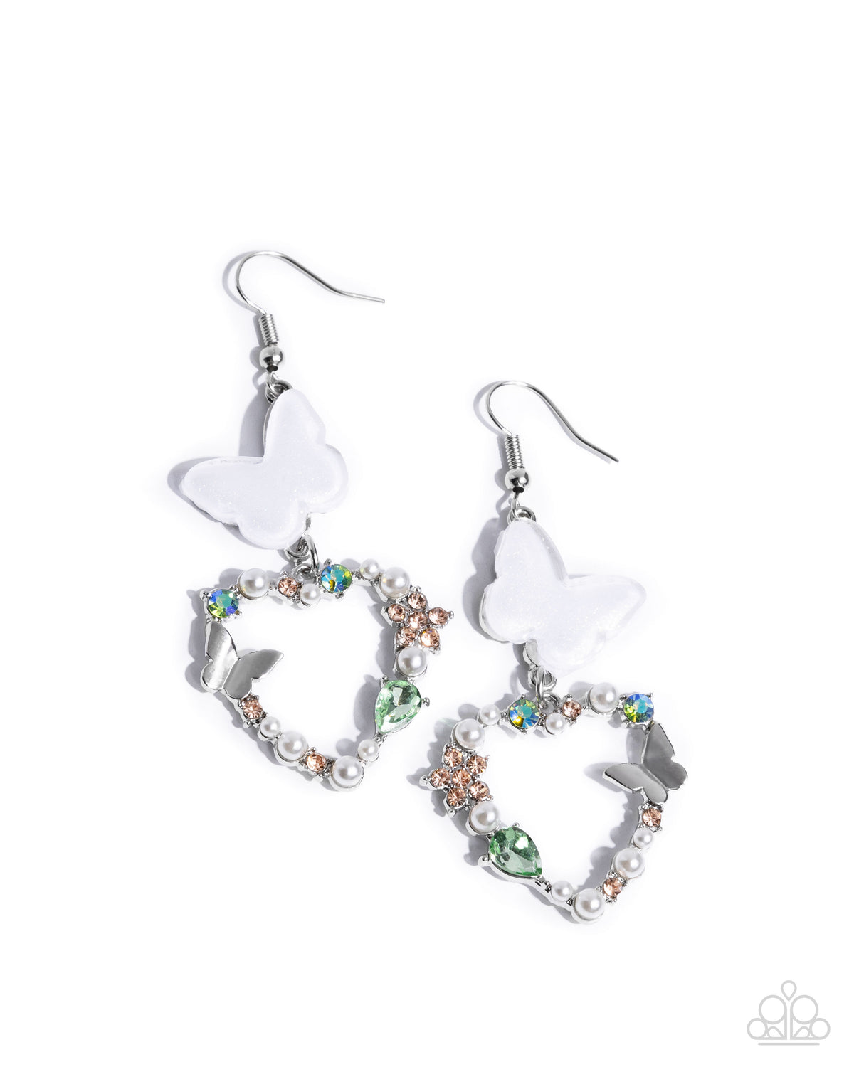Flirty Flight Green Earrings