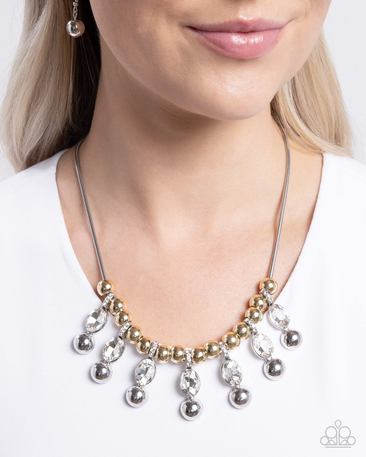 Just A Habit White Necklace