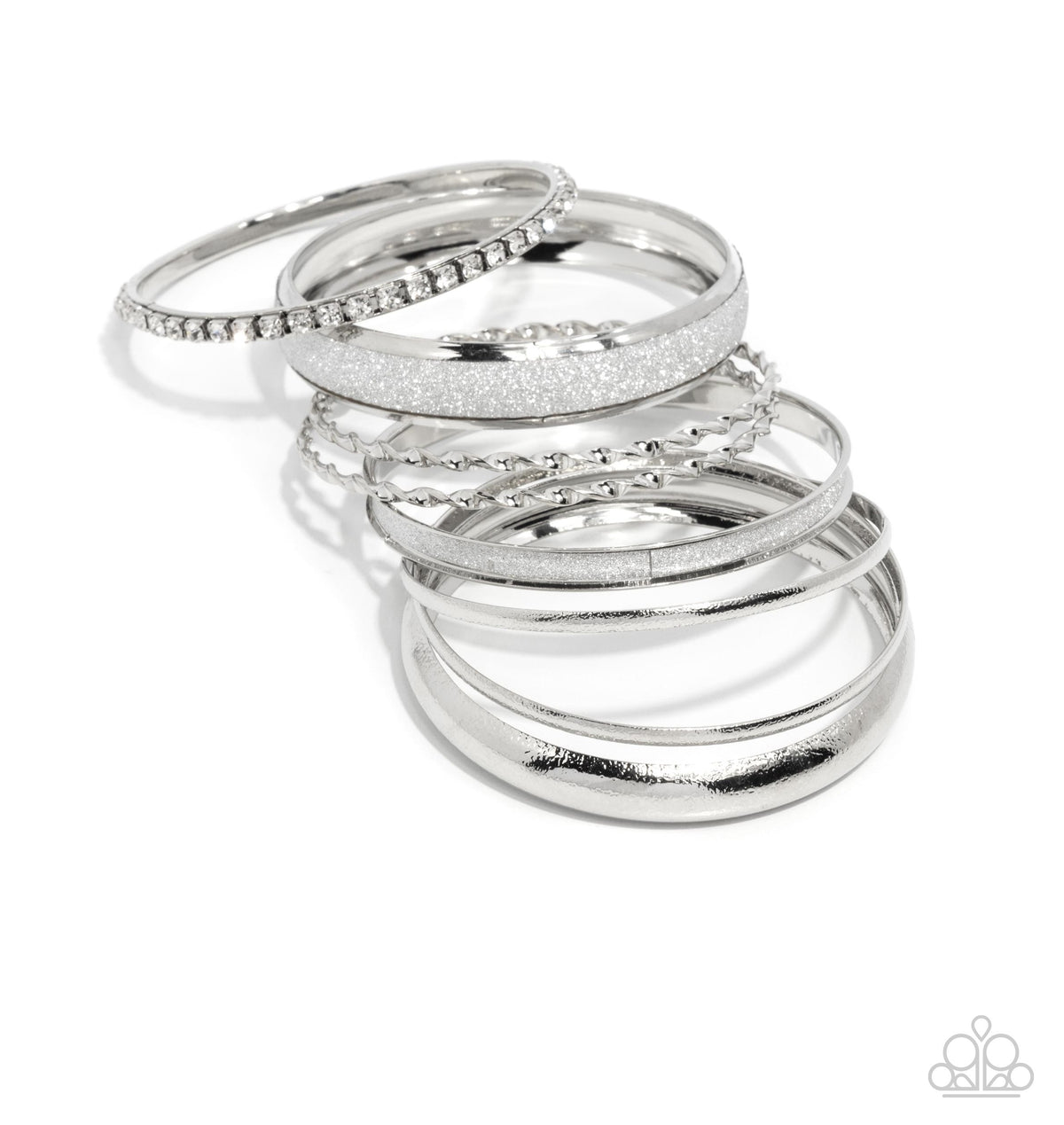Smoldering Stack Silver Bracelet