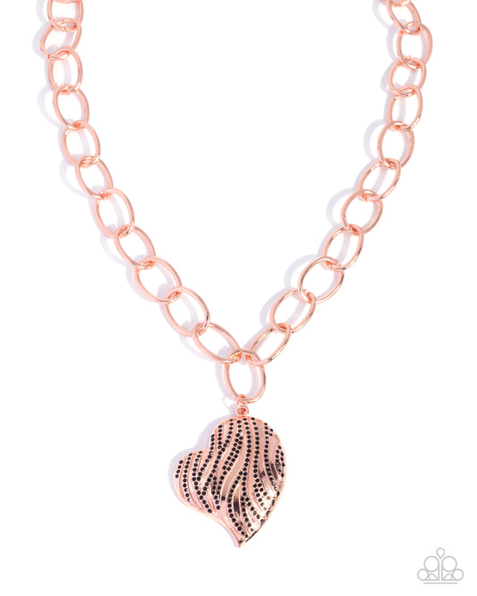 Sweet Stripes Copper Necklace