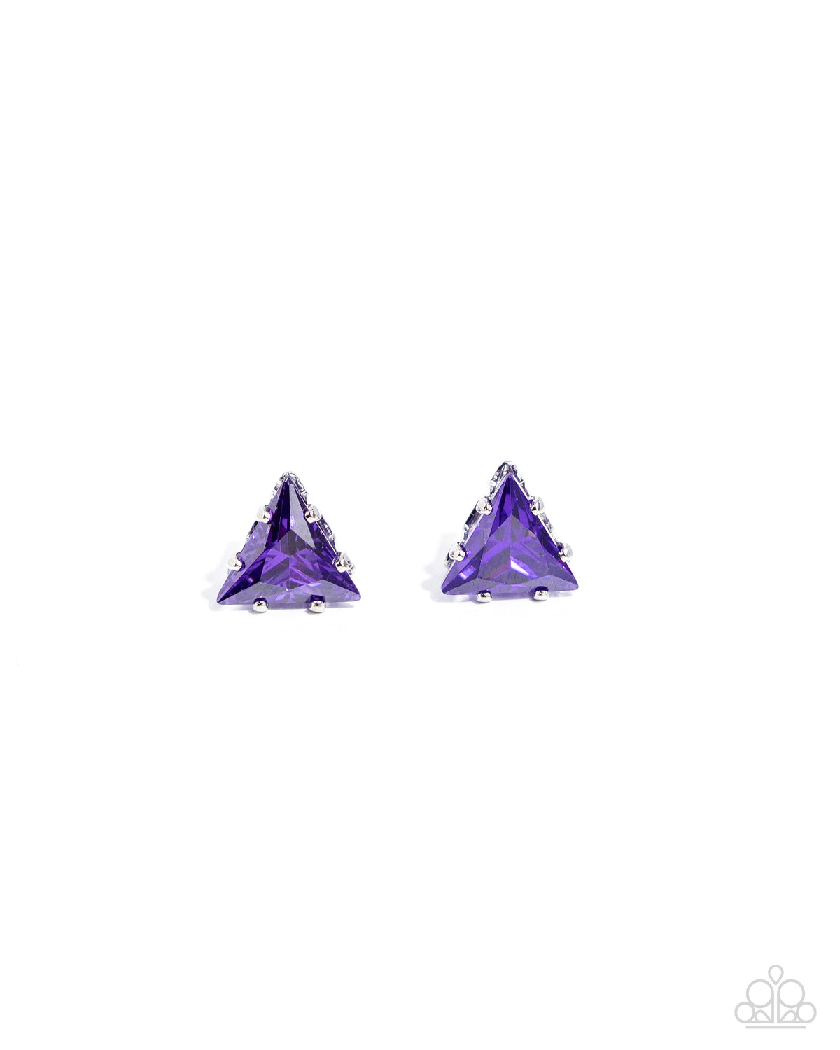 Triangular Twinkle Purple CZ Posts