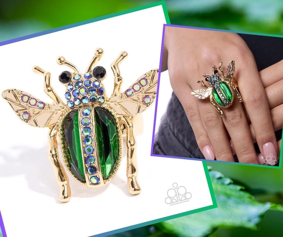 Beetle Ballad Green Ring
