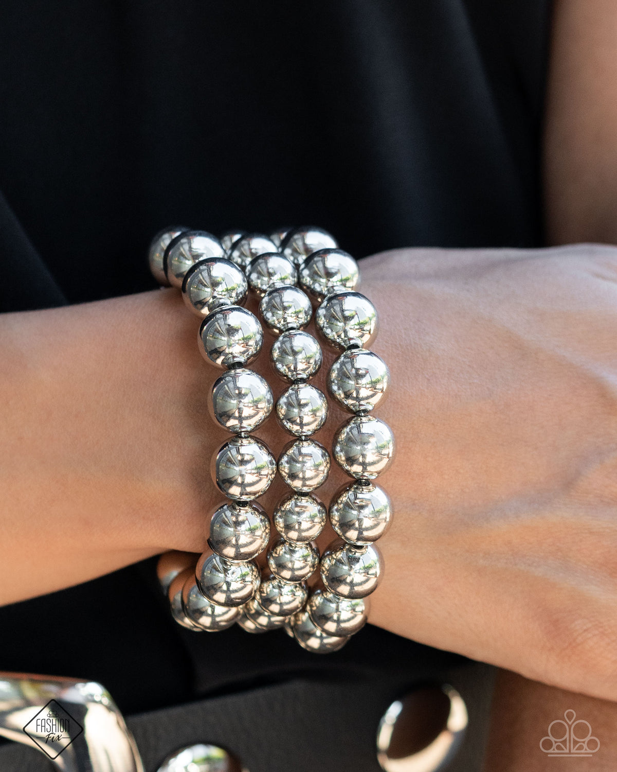 Refreshing Raindrops Silver Coil Bracelet