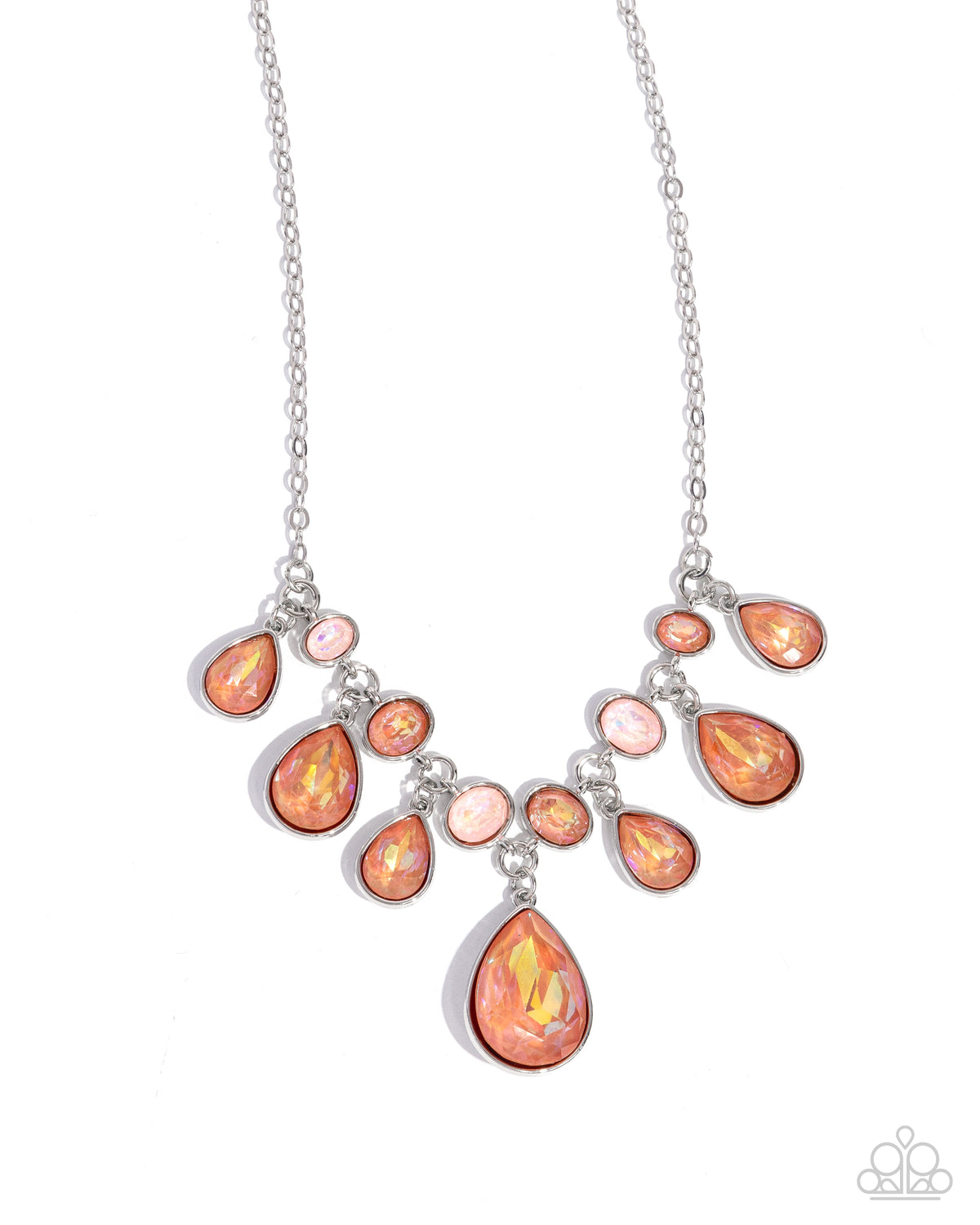 Talented Teardrops Orange Necklace
