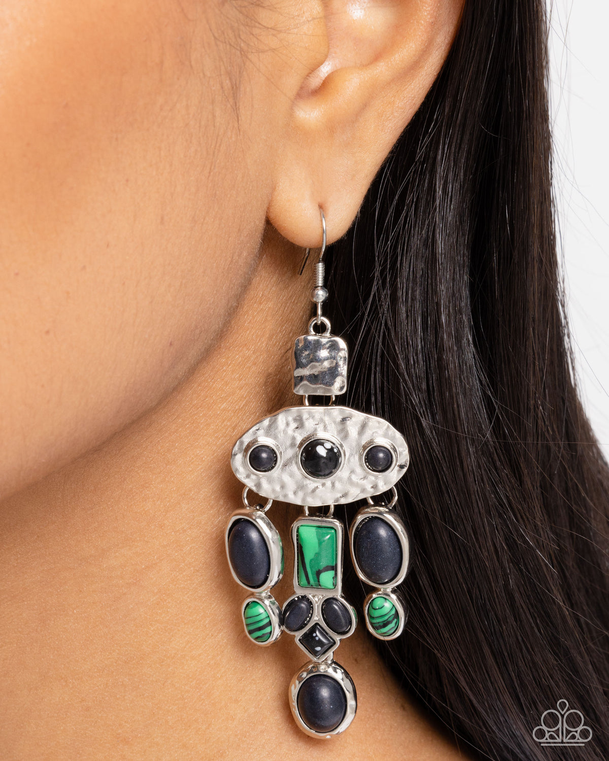 Inspired Interval Black Earrings
