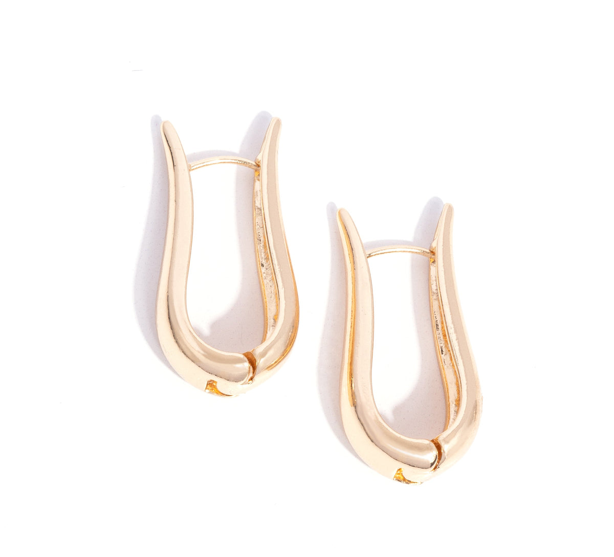 Malibu On My Mind Gold Hinge Hoops