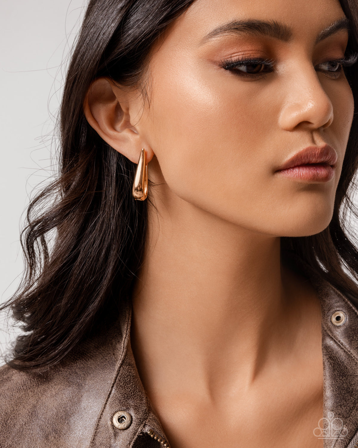 Malibu On My Mind Gold Hinge Hoops