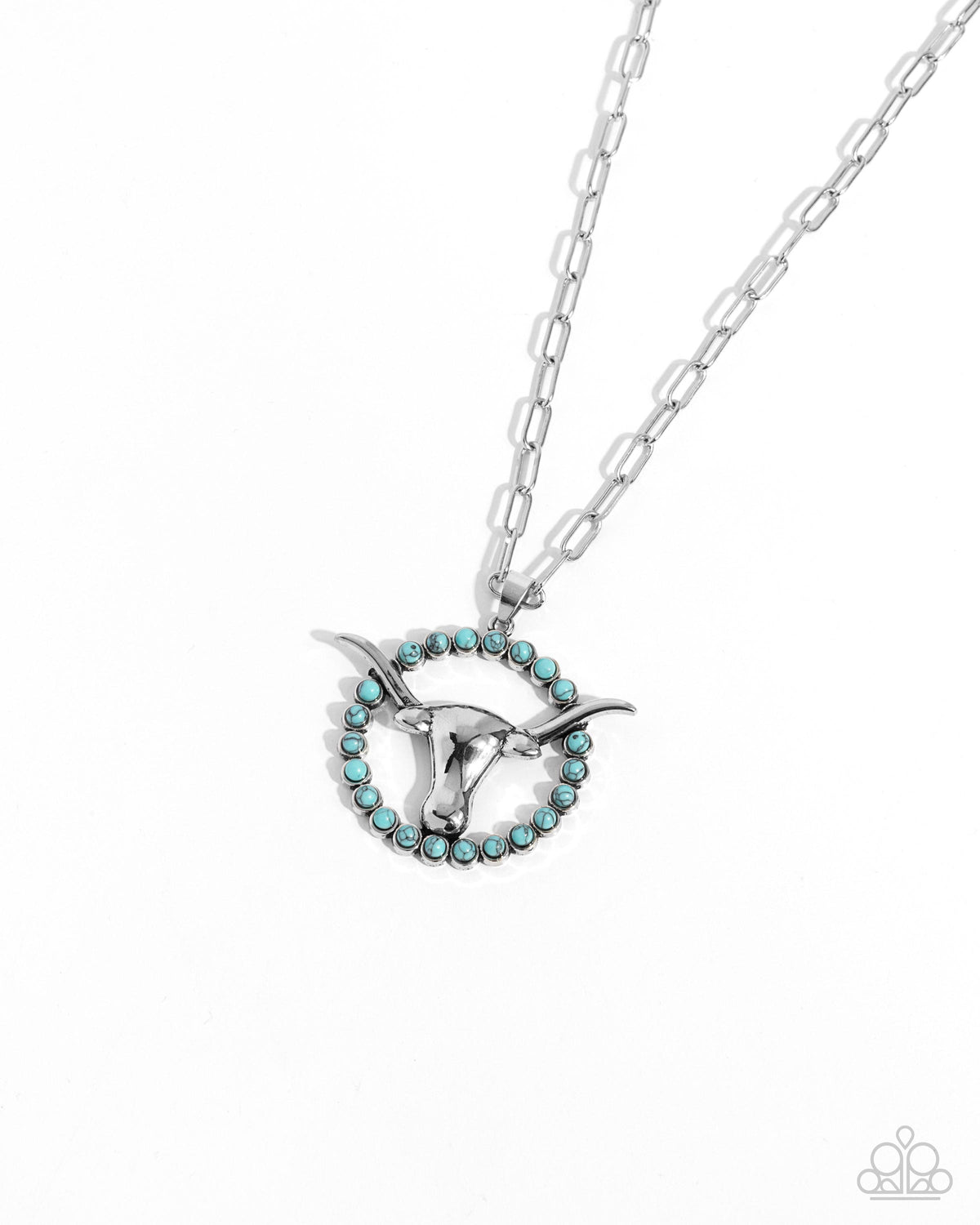 Longhorn Lasso Blue Necklace