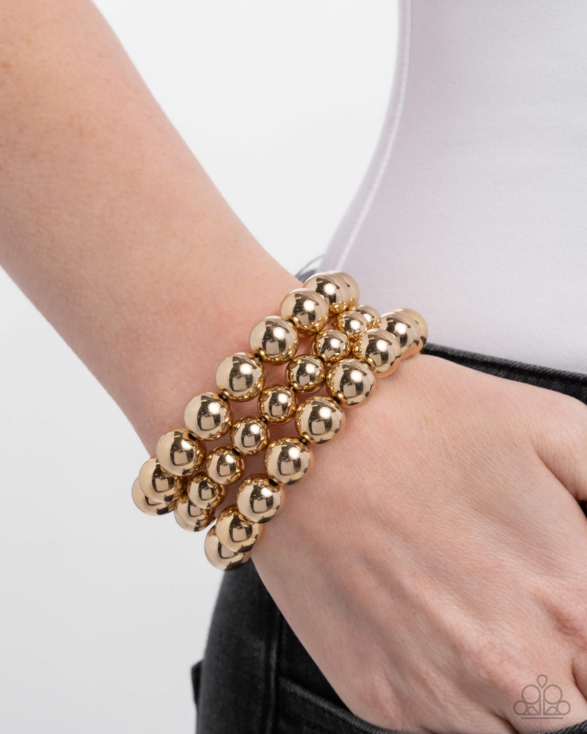 Refreshing Raindrops Gold Coil Bracelet