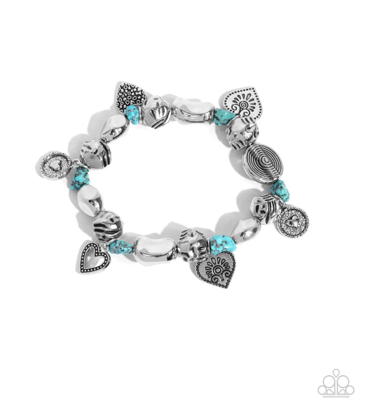 Rustic Rampage Blue Bracelet