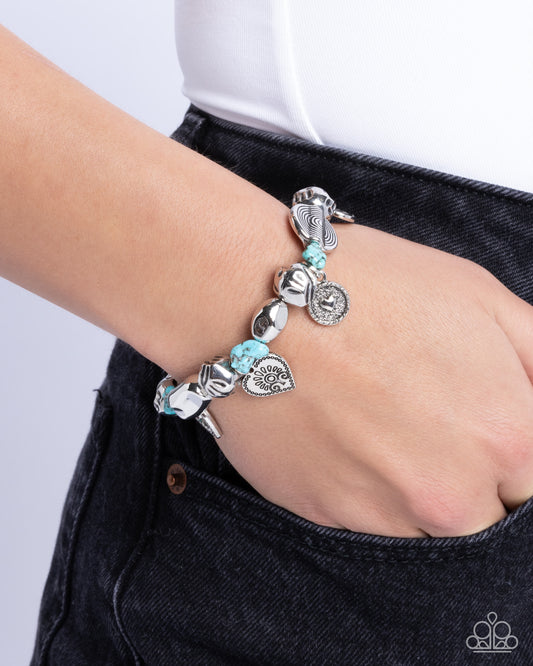Rustic Rampage Blue Bracelet