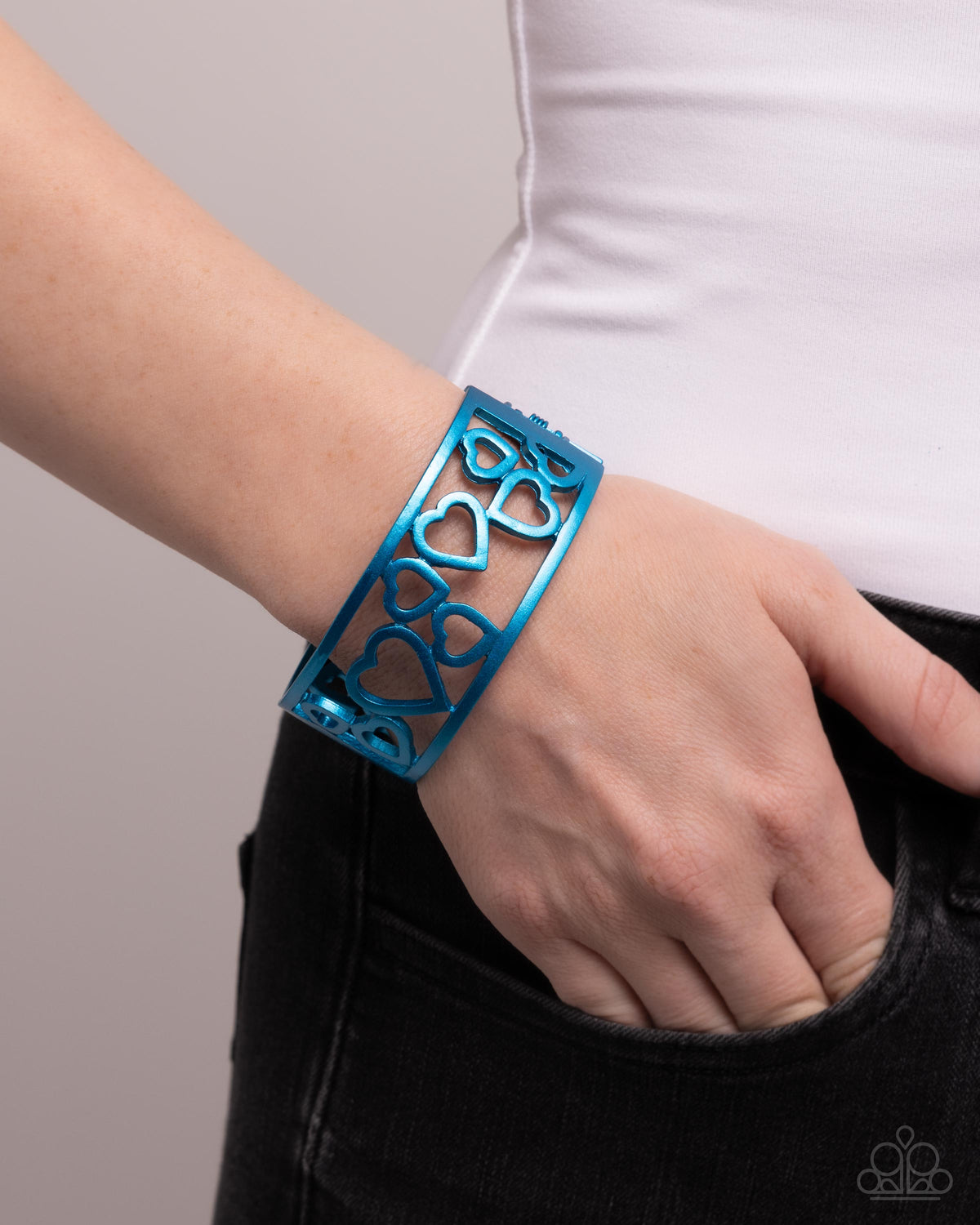 Steal Your Heart Blue Hinge Bracelet