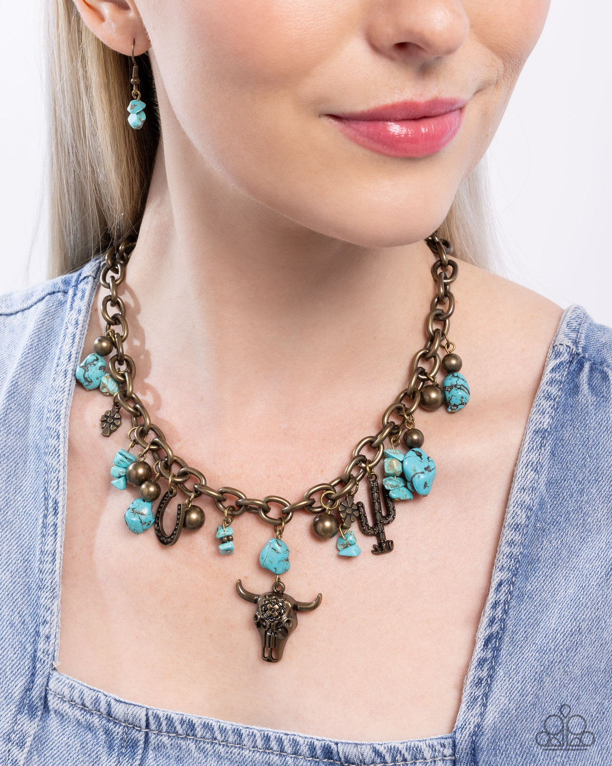 Wild West Whimsy Brass Necklace