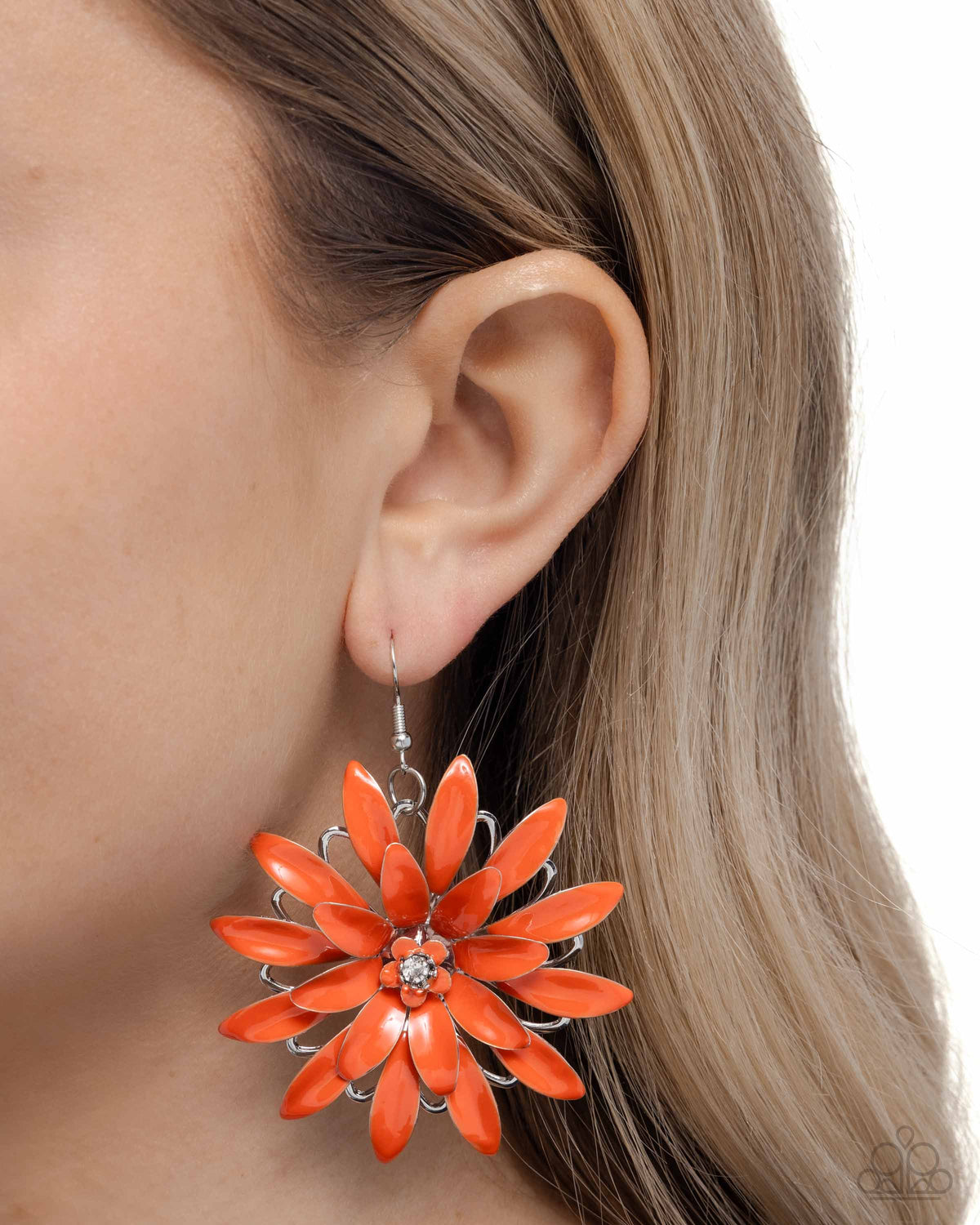 Floral Feeling Orange Earrings