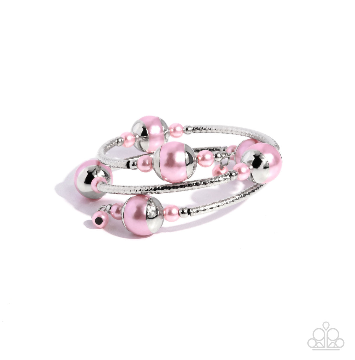 Palatial Pearls Pink Coil Bracelet