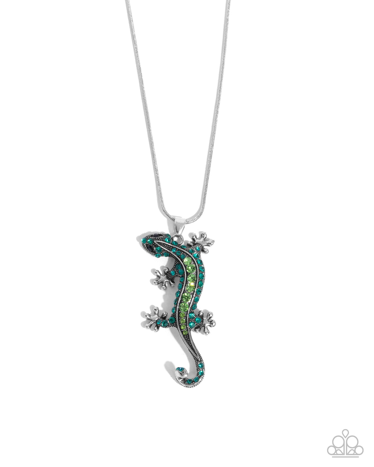 Shimmery Salamander Green Necklace