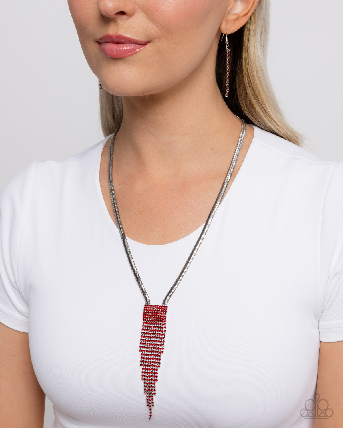 Straighten Up Red Necklace