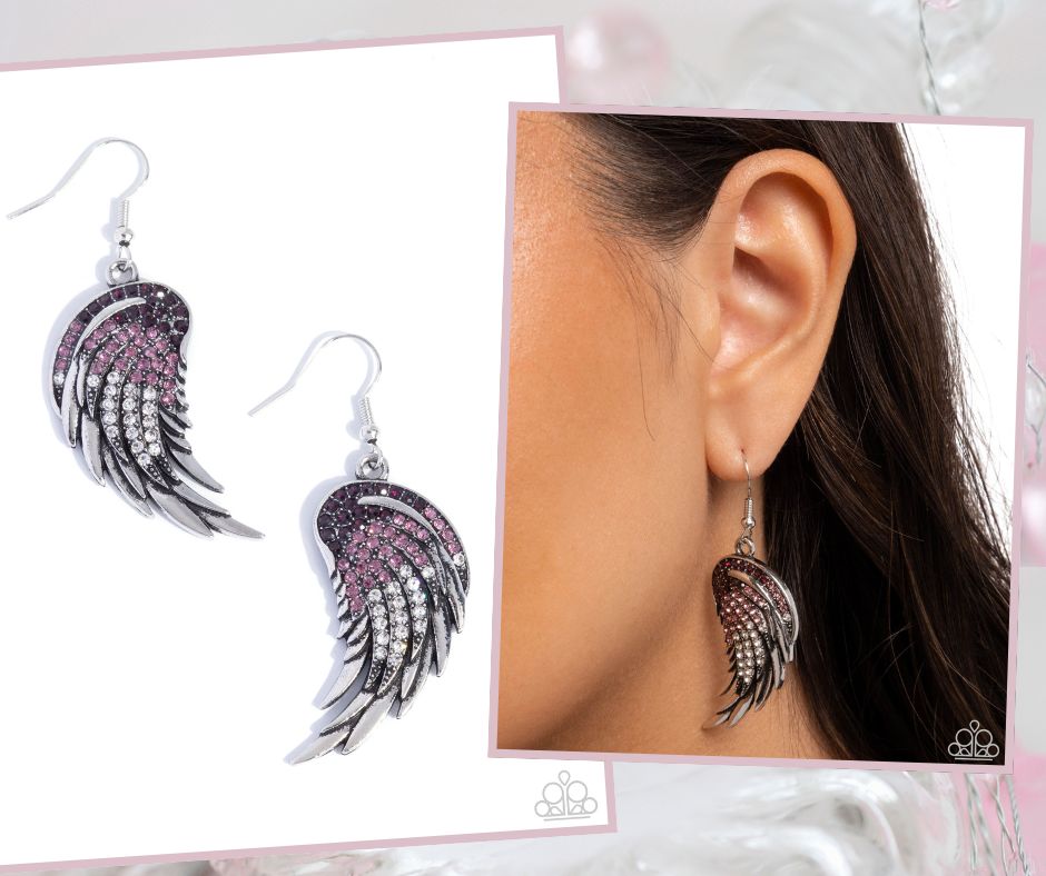 Angelic Appeal Purple Earrings