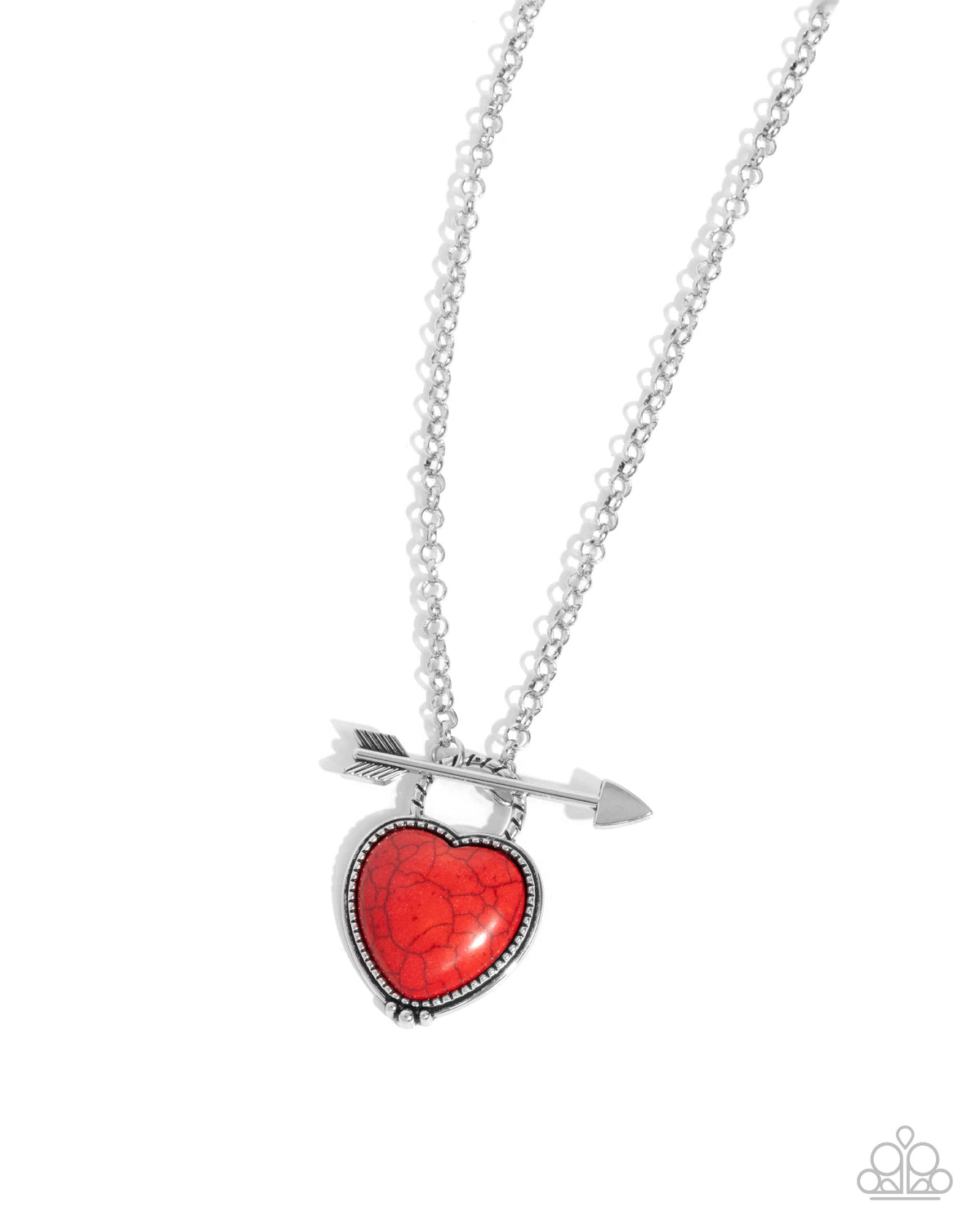 Artful Arrow Red Necklace