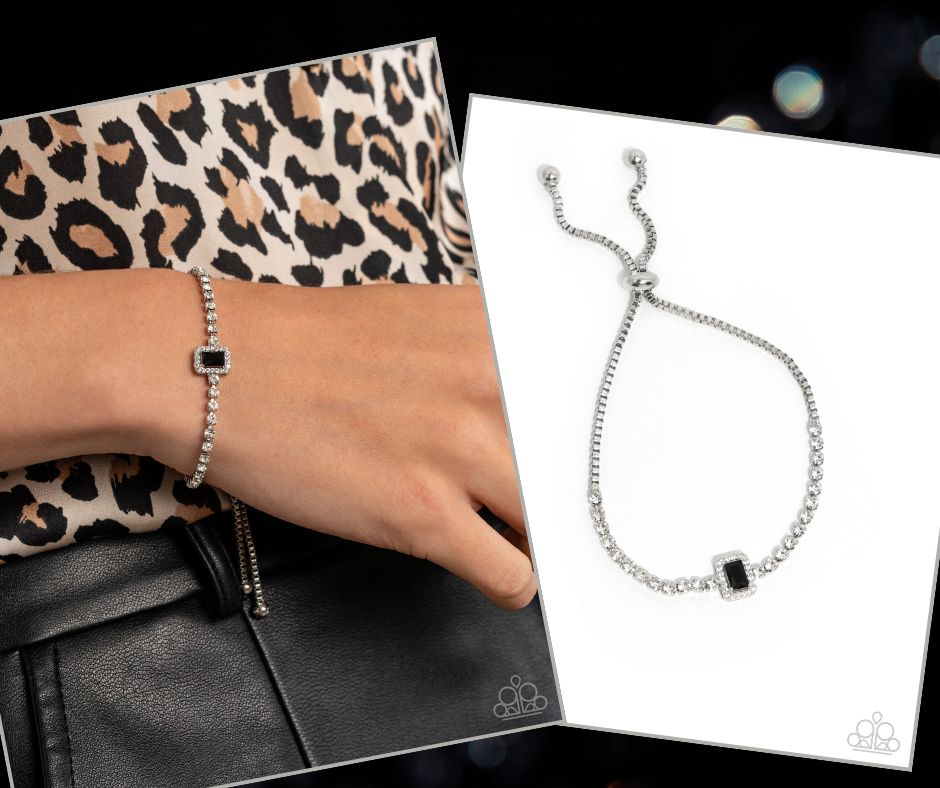 Draped in Dazzle Black Bracelet