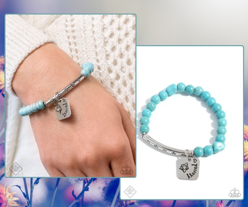 Rustic Reminder Blue Bracelet