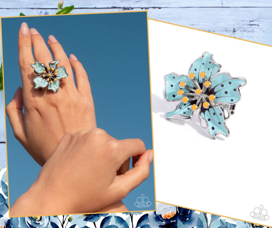 Fast Florals Blue Ring