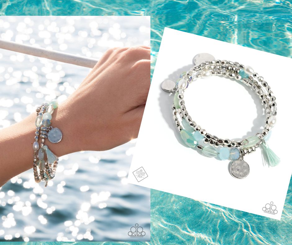 Refreshing Revel Blue Coil Bracelet