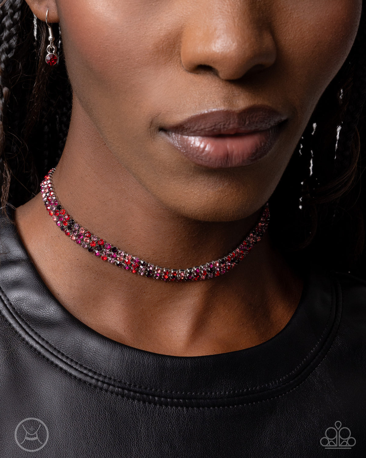 Terrific Trio Red Necklace