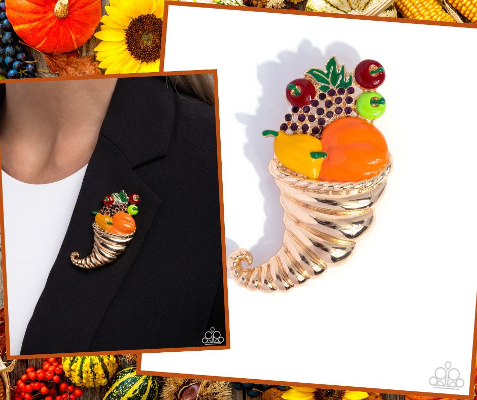 Cornucopia Chic Multi Brooch