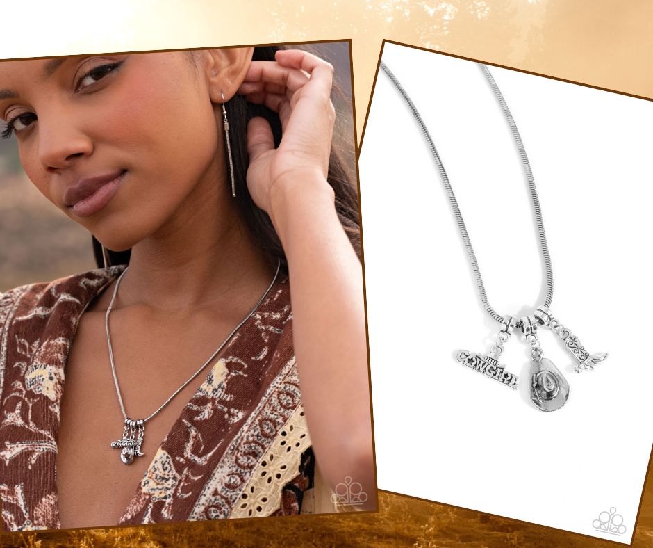 Boy Meets COWGIRL Silver Necklace