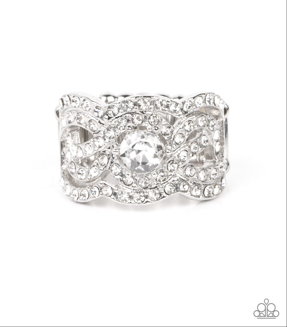 Doting on Dazzle White Ring