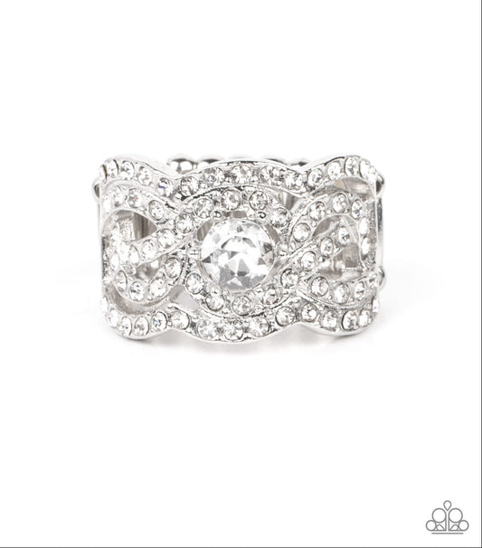 Doting on Dazzle White Ring