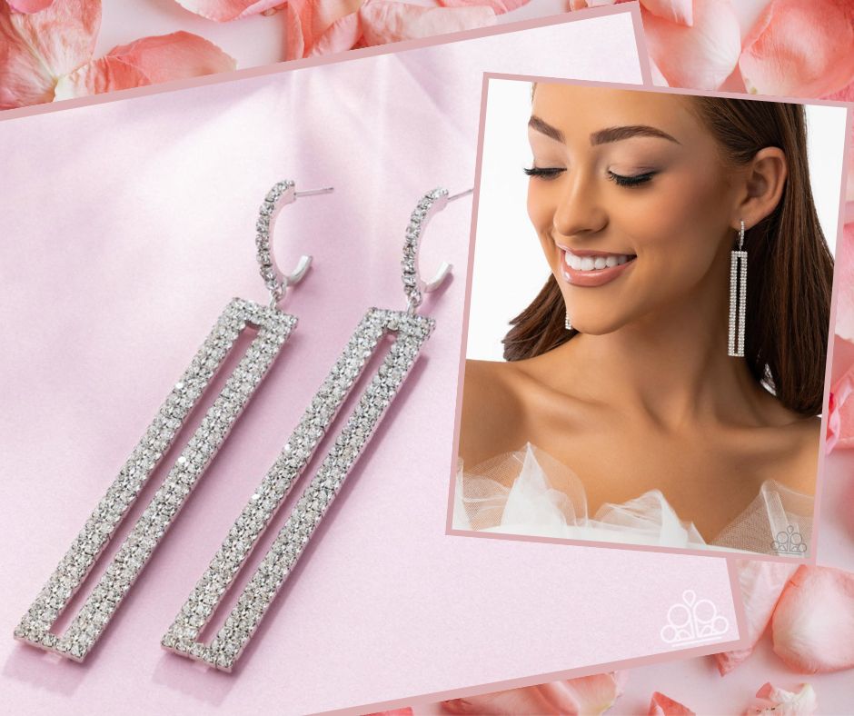 Elongated Ease White Hoops