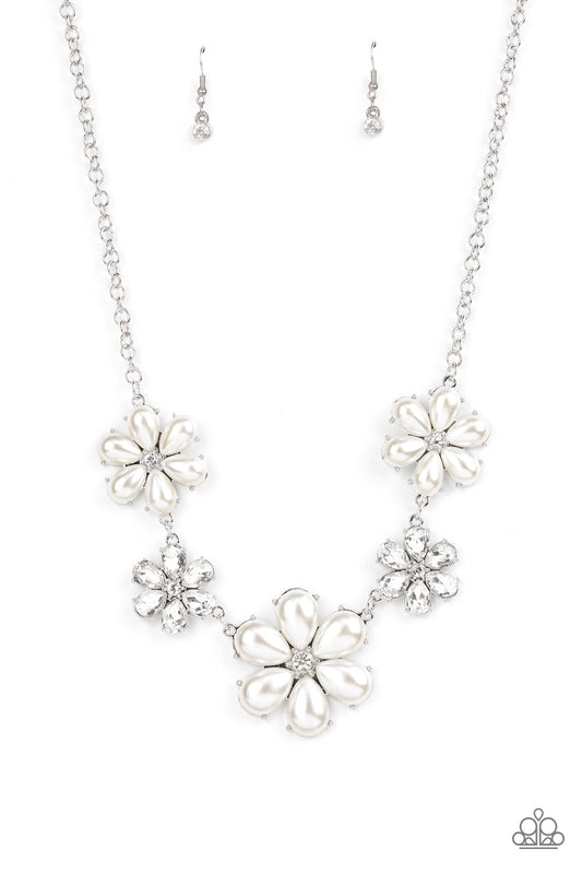 Fiercely Flowering White Necklace