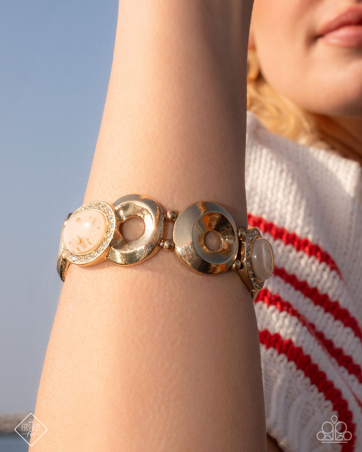 Feminine Flecks Gold Bracelet