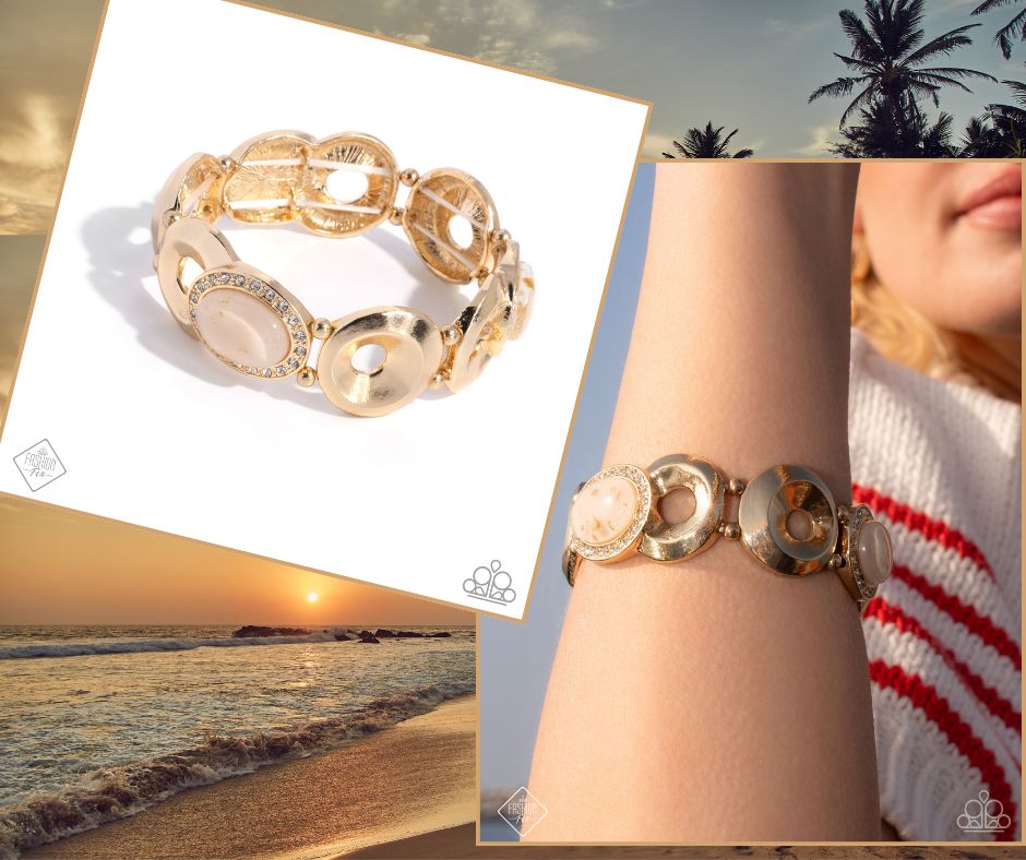 Feminine Flecks Gold Bracelet
