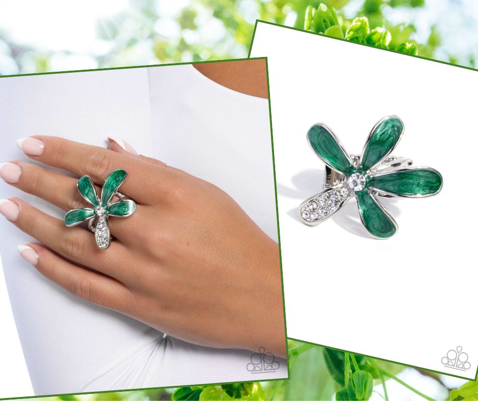 Floral Fix Green Ring