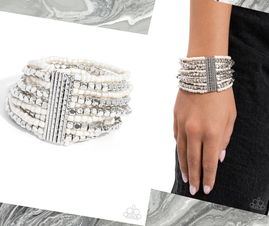 Spirited Stack White Bracelet