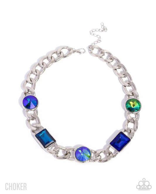 Groundbreaking Glitter Green Necklace